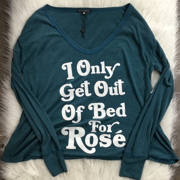 NWOT Wildfox Intimates Rosé Long Sleeve - Picture 1 of 5